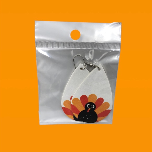Faux Leather Fall Thanksgiving Earrings NWT ✨ - Picture 8 of 8